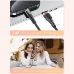 awei CL-229L USB A to 8 Pin Braid Fast Data Charging Cable, CL-229L 1.2m - Image 6