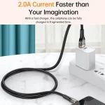 awei CL-229M USB A to Micro USB Braid Data Charging Cable, CL-229M 1.2m - Image 4