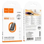 hoco UA36A 8 Pin Male to USB-C / Type-C Female OTG Transparent Adapter, 8 Pin Male to USB-C / Type-C Female - Image 3