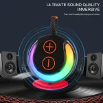 Portable Outdoor RGB Light Bluetooth Speaker Desktop Subwoofer - Image 4