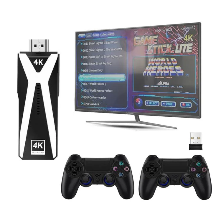 M10 4K Ultra HD Game TV Stick with Dual Gamepads 2.4G Receiver, 64GB Basic, 128GB Basic, 64GB + Remote Control, 128GB + Remote Control