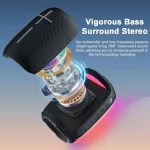 awei Y525 Portable Colorful Ambient Light Bluetooth Speaker, Y525 - Image 6