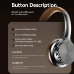 A53 Over-Ear Retro Metal ANC Active Noise Reduction Bluetooth Headset - Image 8