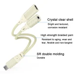 60W 2 in 1 Type-C to Type-C and 3.5mm Audio Adapter, Type-C to Type-C and 3.5mm - Image 2
