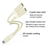60W 2 in 1 Type-C to Dual Type-C Audio Adapter, Type-C to Dual Type-C - Image 2