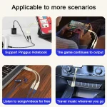 60W 2 in 1 Type-C to Dual Type-C Audio Adapter, Type-C to Dual Type-C - Image 7