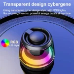 M2 Portable RGB Light Smart Bluetooth Speaker Magnetic Speaker Phone Holder, M2(Black), M2(White) - Image 3