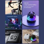 M2 Portable RGB Light Smart Bluetooth Speaker Magnetic Speaker Phone Holder, M2(Black), M2(White) - Image 5