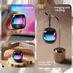 M88 Portable Gyro RGB Atmosphere Light Bluetooth Speaker Subwoofer, M88 - Image 4