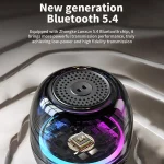M88 Portable Gyro RGB Atmosphere Light Bluetooth Speaker Subwoofer, M88 - Image 6
