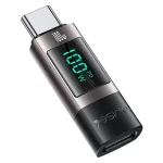 Yesido GS24 100W USB-C / Type-C to USB-C / Type-C Aluminum Alloy Digital Display Adapter, Type-C to Type-C