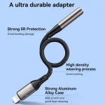 Yesido YAU45 8 Pin to 3.5mm Aluminum Alloy Audio Adapter, YAU45 - Image 5