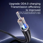 Yesido CA129C 18W 3A USB to USB-C / Type-C Charging Data Cable, Length: 1.2m, CA129C - Image 3