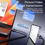 Yesido CA129L 12W 2.4A USB to 8 Pin Charging Data Cable, Length: 1.2m, CA129L - Image 9