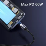 Yesido CA181 PD60W 3A USB-C / Type-C to USB-C / Type-C Charging Data Cable, Length: 1.2m, CA181 - Image 4