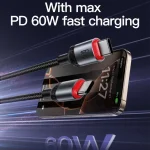 Yesido CA181 PD60W 3A USB-C / Type-C to USB-C / Type-C Charging Data Cable, Length: 1.2m, CA181 - Image 7