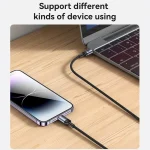 Yesido CA182 PD27W 3A USB-C / Type-C to 8 Pin Charging Data Cable, Length: 1.2m, CA182 - Image 6