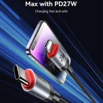 Yesido CA184 PD27W 3A USB-C / Type-C to 8 Pin Charging Data Cable, Length: 2m, CA184 - Image 3