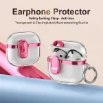 Electroplating Transparent Wireless Earphones Case with Security Lock, For AirPods 1 / 2 - Image 3