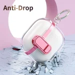 Electroplating Transparent Wireless Earphones Case with Security Lock, For AirPods 1 / 2 - Image 5