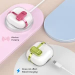 Electroplating Transparent Wireless Earphones Case with Security Lock, For AirPods 1 / 2 - Image 6