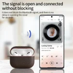 Carbon Fibre Texture PU Earbuds Box PC Case with Hook, For AirPods 4, For AirPods Pro 2, For AirPods 3, For AirPods Pro, For AirPods 1 / 2 - Image 4