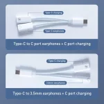 2 in 1 Type-C Male to Type-C Charging and Type-C Audio Female Earphone Adapter, Type-C - Image 8