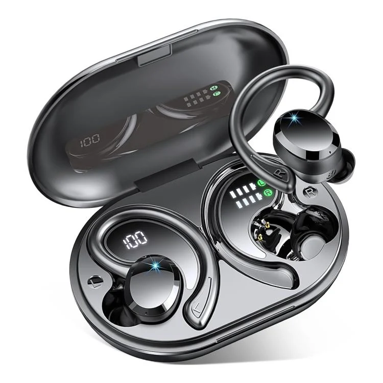 Q38 Ear-mounted LED Digital Display Wireless Bluetooth Earphone