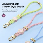 DUX DUCIS Garden Series Begonia Pattern Adjustable Short Phone Lanyard - Image 7