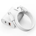 REMAX RP-U37 18W QC+PD Fast Charger With 1m Type-C to 8 Pin Cable, US Plug, EU Plug