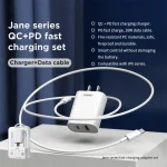 REMAX RP-U37 18W QC+PD Fast Charger With 1m Type-C to 8 Pin Cable, US Plug, EU Plug - Image 2