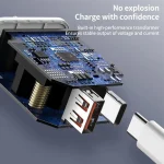 REMAX RP-U37 18W QC+PD Fast Charger With 1m Type-C to 8 Pin Cable, US Plug, EU Plug - Image 5