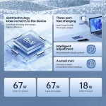 REMAX RP-U159PRO Figen Series 67W Dual Type-C USB GaN Laptop Charger, EU Plug, UK Plug - Image 3