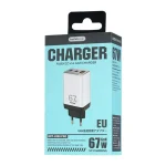 REMAX RP-U159PRO Figen Series 67W Dual Type-C USB GaN Laptop Charger, EU Plug, UK Plug - Image 4