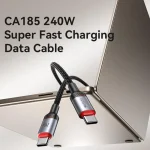 Yesido CA185 240W Type-C to Type-C Aluminum Alloy Data Cable, Length: 1.2m, CA185 - Image 2
