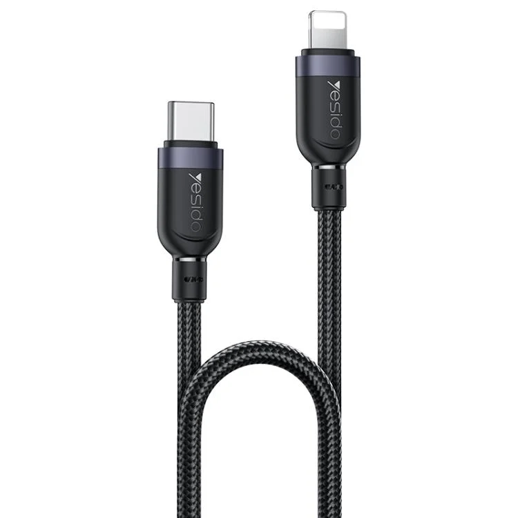 Yesido CA189 27W Type-C to 8 Pin Aluminum Alloy Data Cable, Length: 1.2m, 1.2m