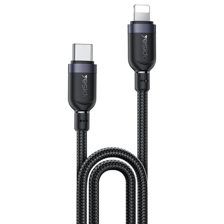 Yesido CA191 27W Type-C to 8 Pin Aluminum Alloy Data Cable, Length: 2m