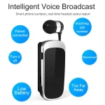 K52 Business Lavalier Retractable Cable Bluetooth Earphone - Image 11