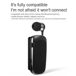 K52 Business Lavalier Retractable Cable Bluetooth Earphone - Image 6