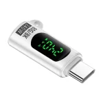 Type-C Male to Type-C Female 240W 80Gbps Adapter with Digital Display