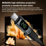 Type-C Male to Type-C Female 240W 80Gbps Adapter with Digital Display - Image 5