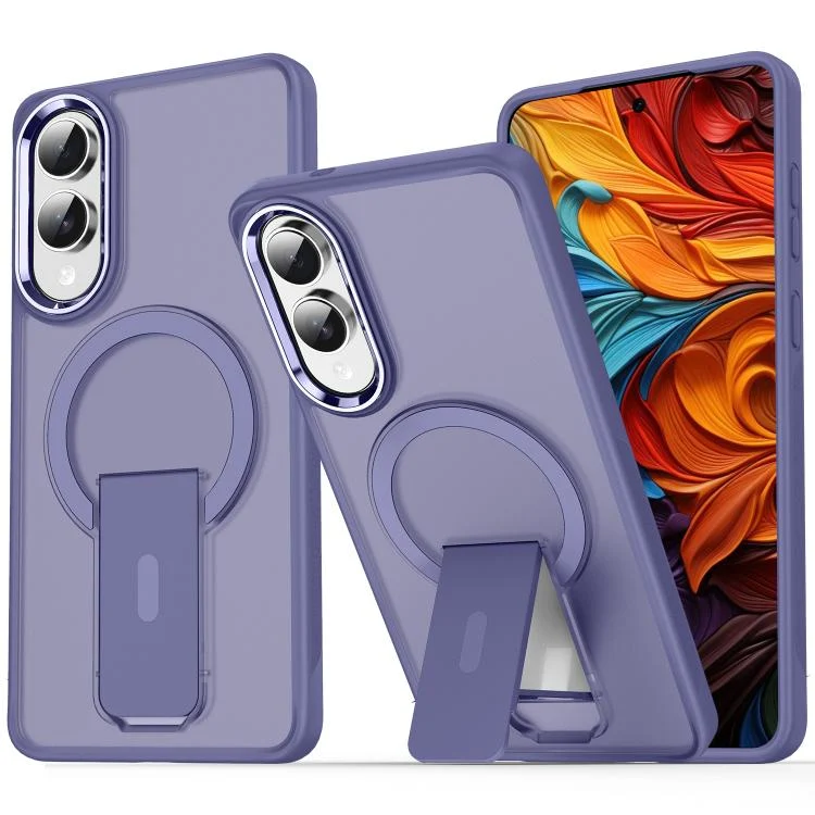 Acrylic Hybrid TPU MagSafe Holder Phone Case, For Samsung Galaxy S25 Edge 5G, For Samsung Galaxy S25 Ultra 5G
