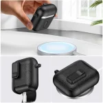 Leather Texture Wireless Earphones Case with Hook & Holder, For AirPods 1 / 2 - Image 5