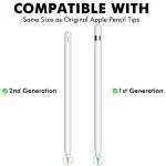 C04L 4pcs / Set 1.95mm Capacitive Stylus Replacement Nibs for Apple Pencil 2 / 1, 1.95mm - Image 2