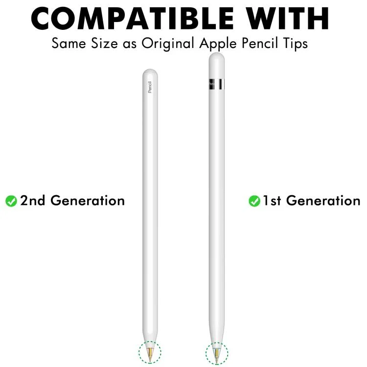 EDA007735301A_1.webp C04L 4pcs / Set 1.95mm Capacitive Stylus Replacement Nibs for Apple Pencil 2 / 1, 1.95mm - Image 2
