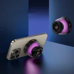 R9 Portable RGB Light Smart Bluetooth Speaker Magnetic Phone Holder Wireless Charger, R9 (Black), R9 (White) - Image 2