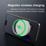 R9 Portable RGB Light Smart Bluetooth Speaker Magnetic Phone Holder Wireless Charger, R9 (Black), R9 (White) - Image 7