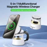 DUZZONA W23 5 in 1 Magnetic Wireless Charger with Bluetooth Speaker - Image 2