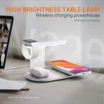 V2206 3 in 1 15W Wireless Charger with Night Light, V2206 (Black), V2206 (Silver) - Image 3