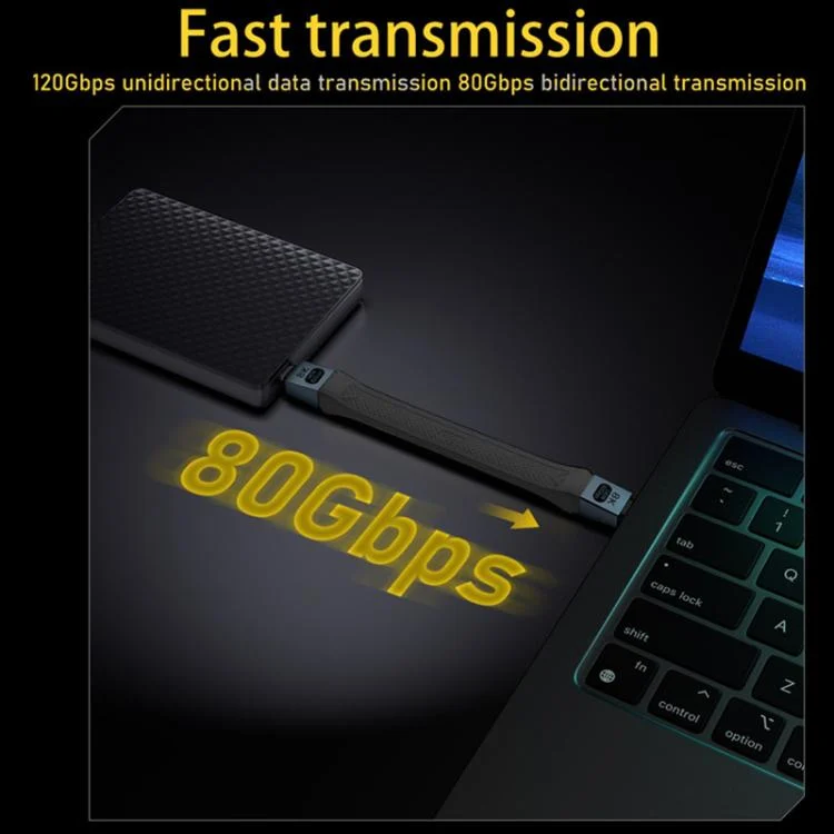 EDA0077710_B3.webp 240W 8K 80Gbps USB-C / Type-C to USB-C / Type-C For Thunderbolt 5 Full Function FPC Cable Data Cable - Image 4